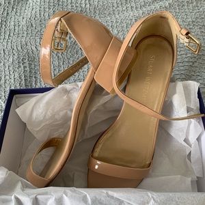 Stuart Weitzman Nudistjune Patent Sandals 10W